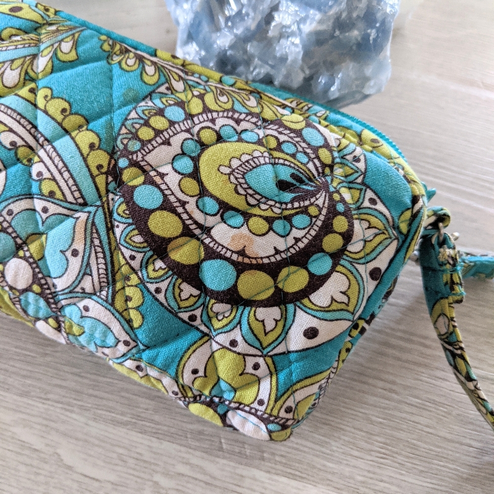 Vera Bradley Retired Peacock Wristlet Purse - Picture 2 of 7